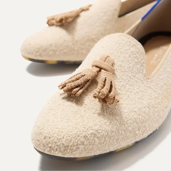 NEW Rothy's Almond Tassel Loafer in Toasty Boucle Size 7.5 Limited Edition RARE - Picture 3 of 10